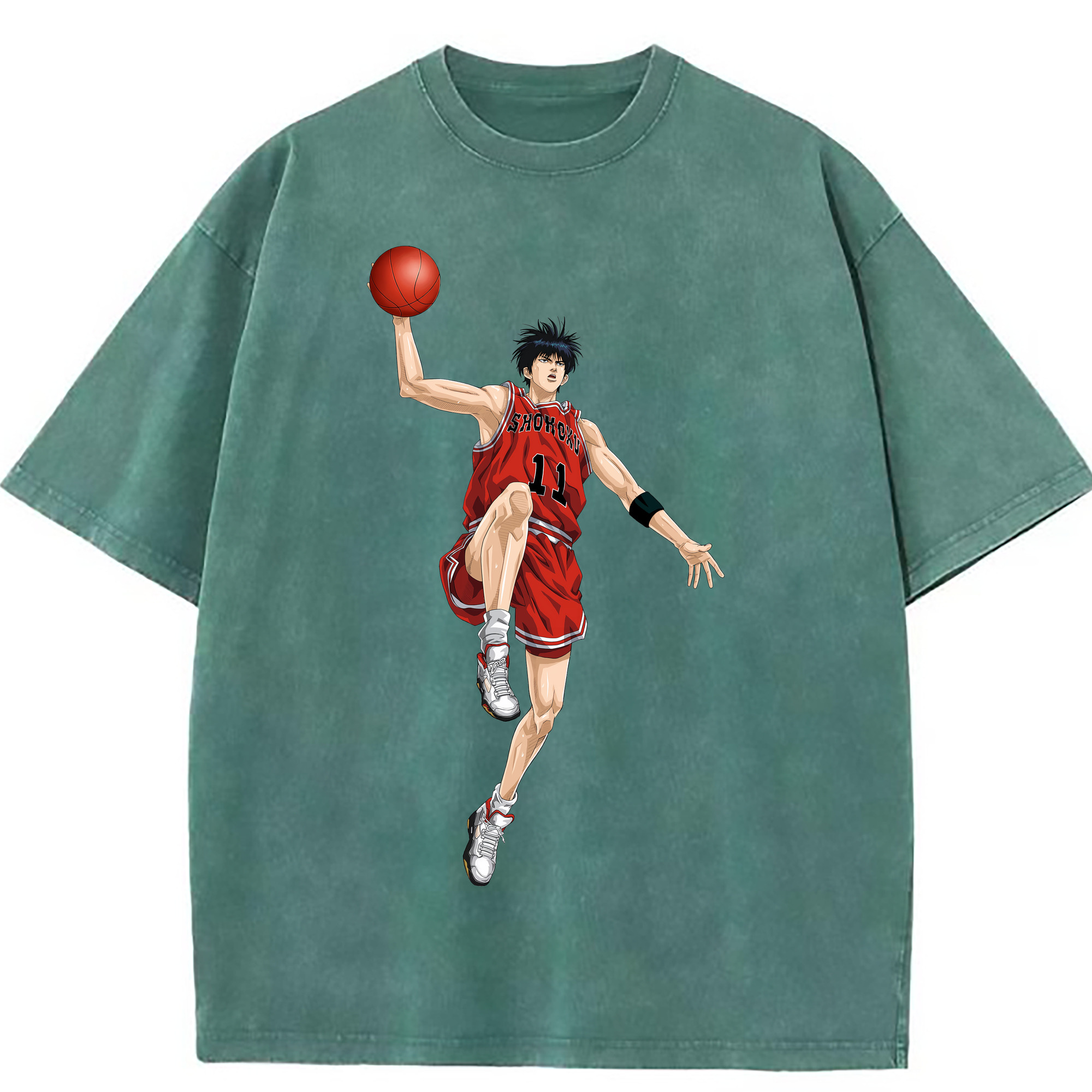 （画像用） SLAM DUNK／スラムダンク 綿100% ヴィンテージ風 半袖Tシャツ（フロントプリント）